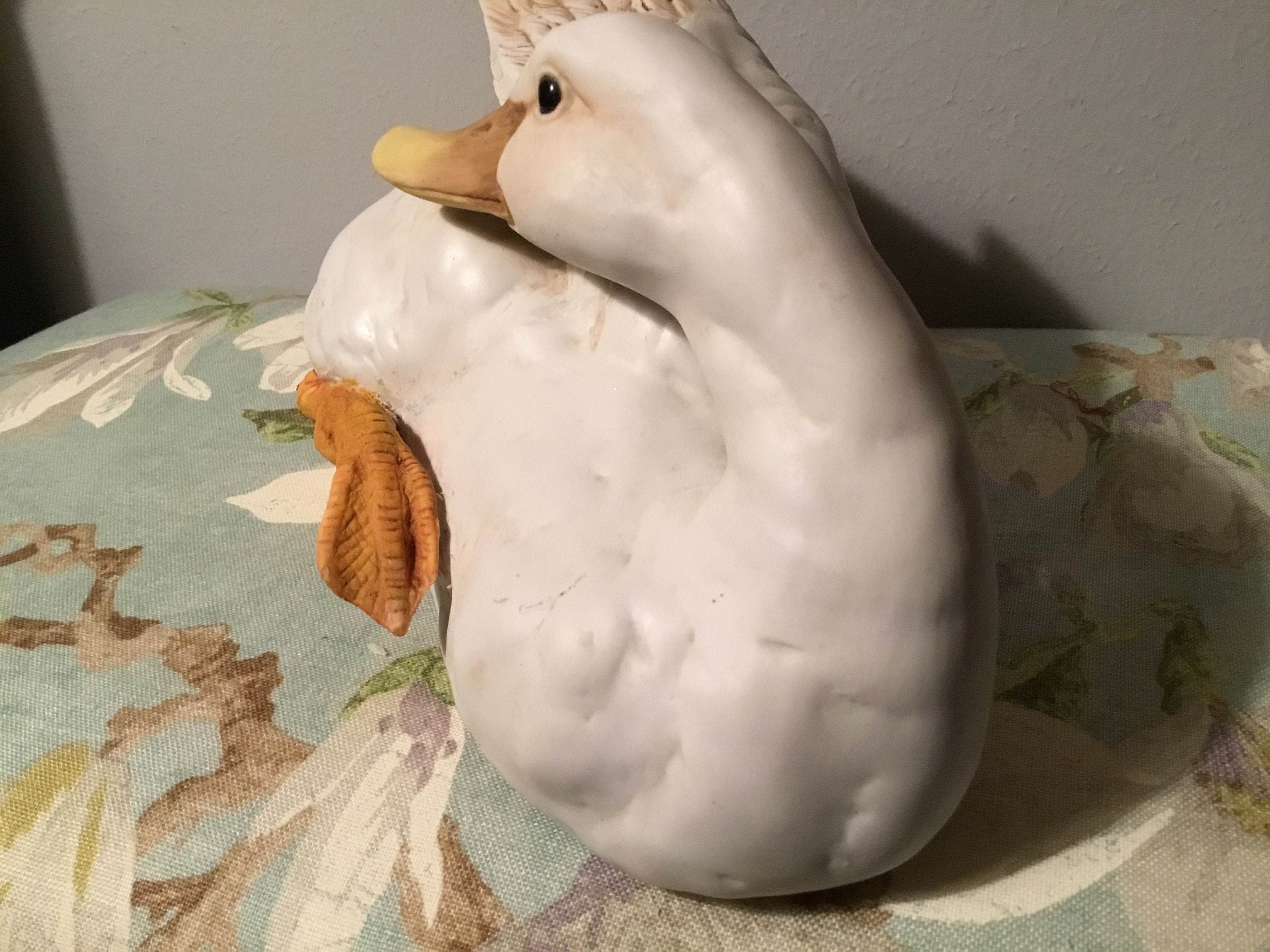 White Ceramic Duck Etsy
