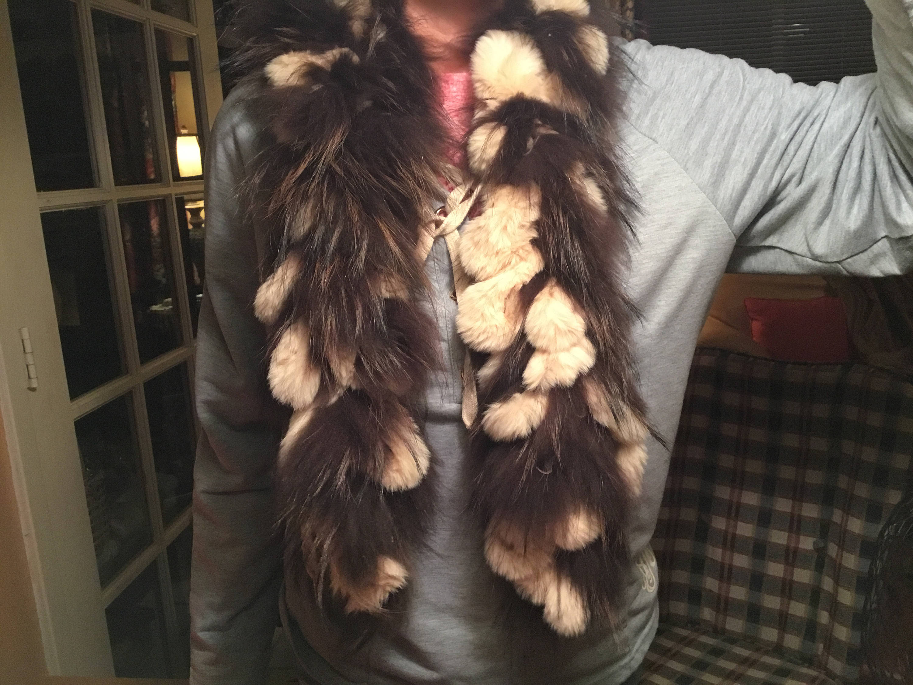 Adrienne Landau Real Rabbit Fur Set Hat And Neck Warmer Brown Adrienne Landau Faux Fox Fur Trapper Hat main image 3