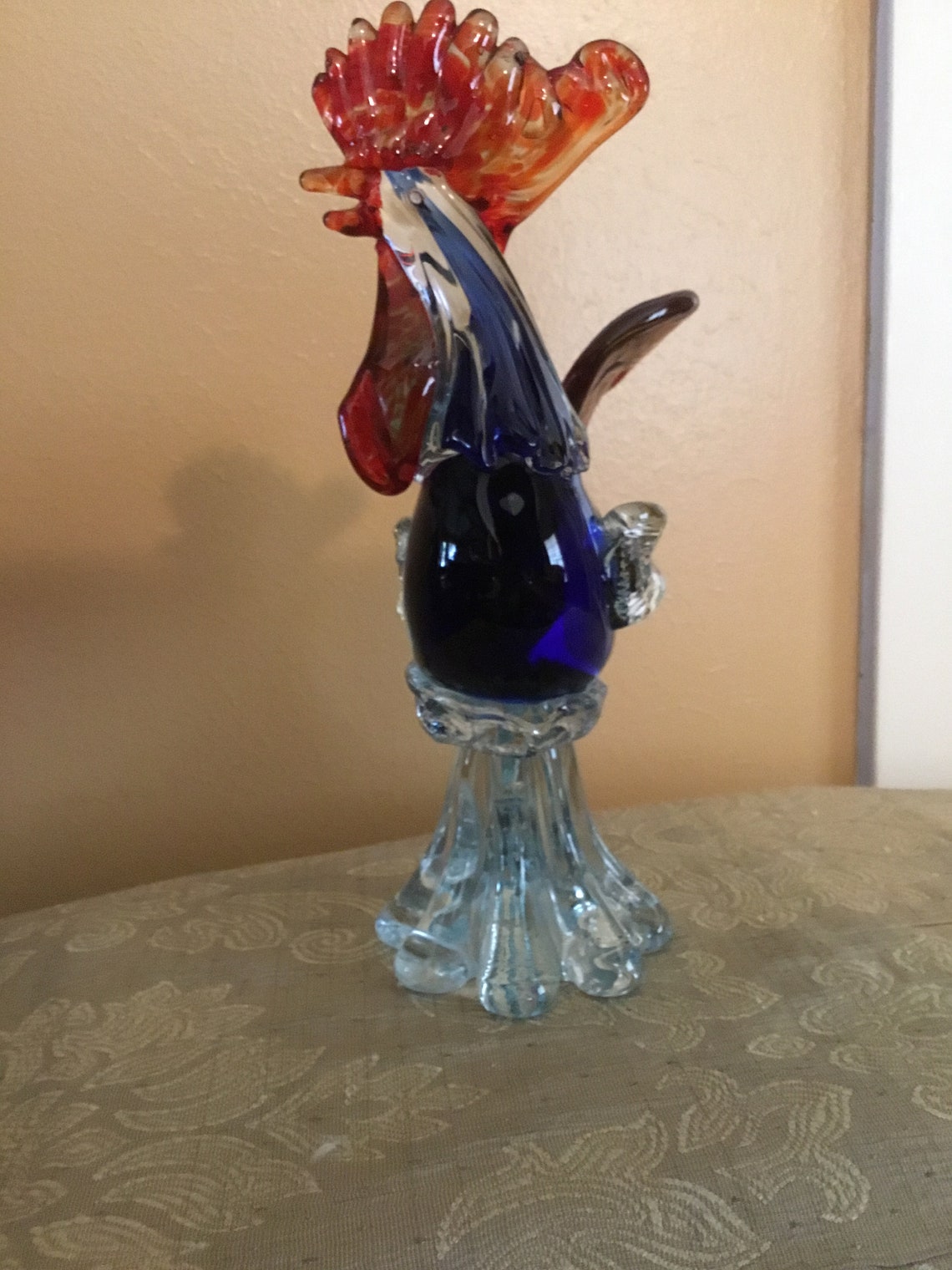 Hand Blown Murano Glass Rooster Etsy