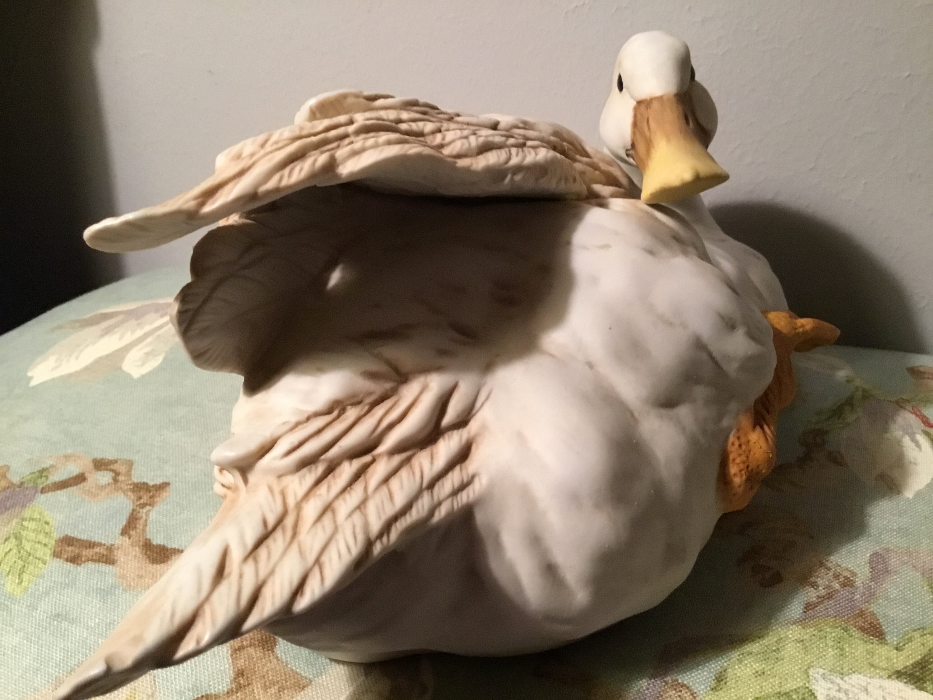 White Ceramic Duck Etsy