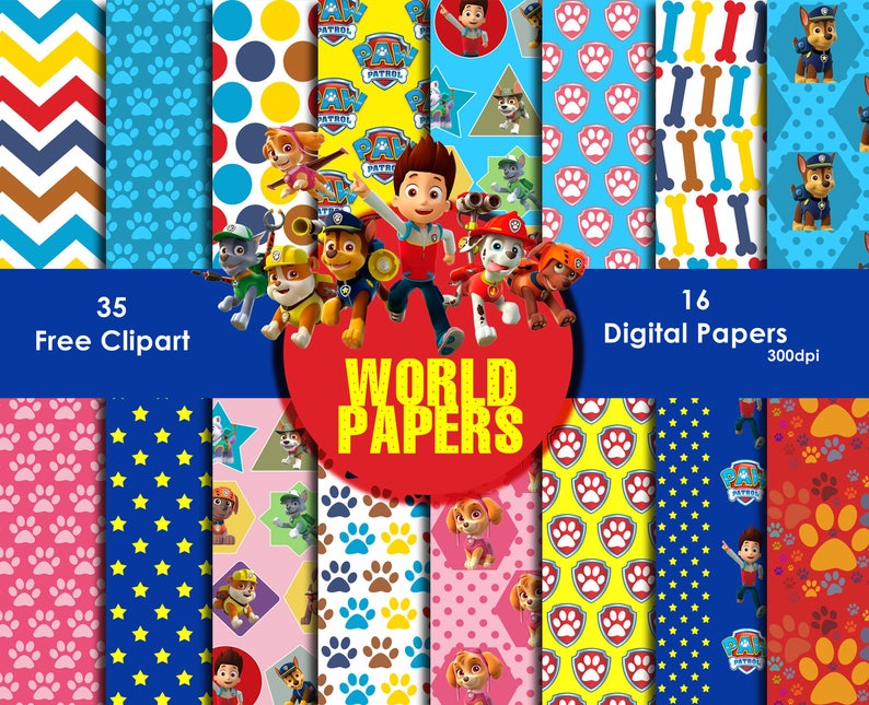 Paw patrol paper dolls picture