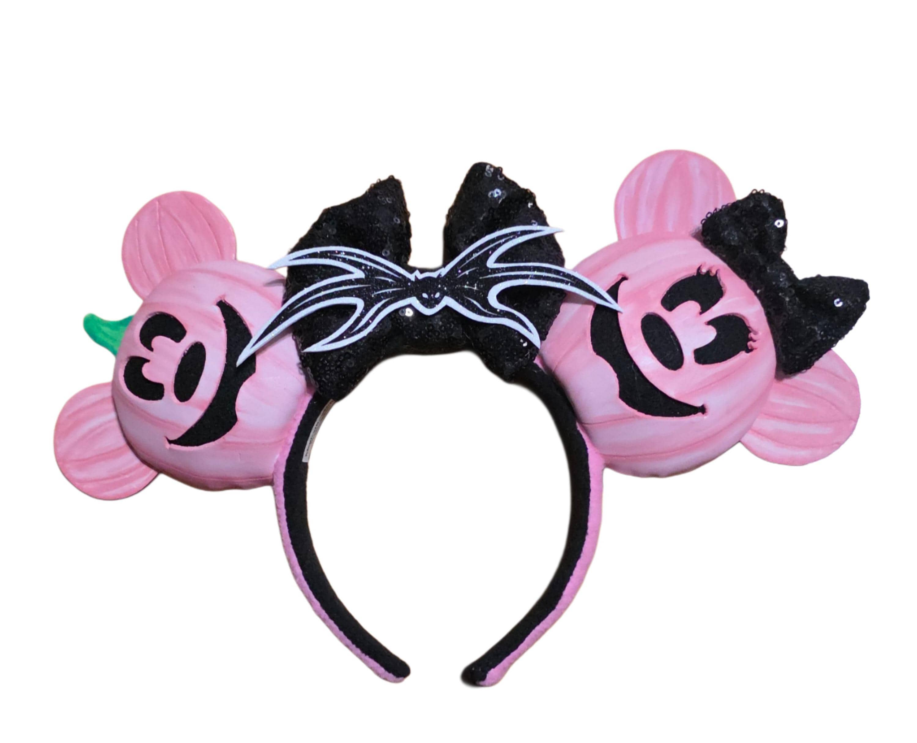 Mickey & Minnie Pink Pumpkin Mouse Ears - Etsy