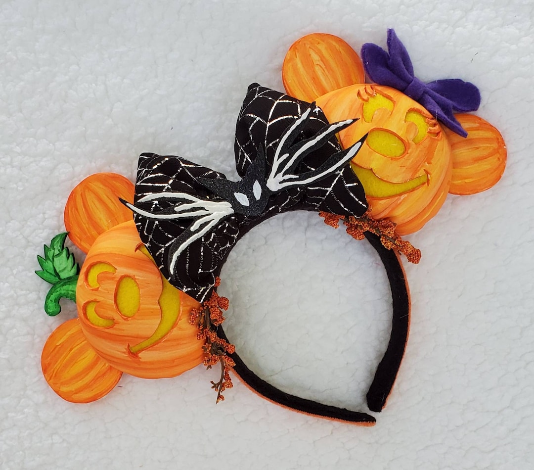Mickey & Minnie Halloween Time, Jack O Lantern Ears - Etsy
