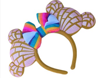 Mickey's Glitter  Conchas with Serape Bow  Mouse Ears