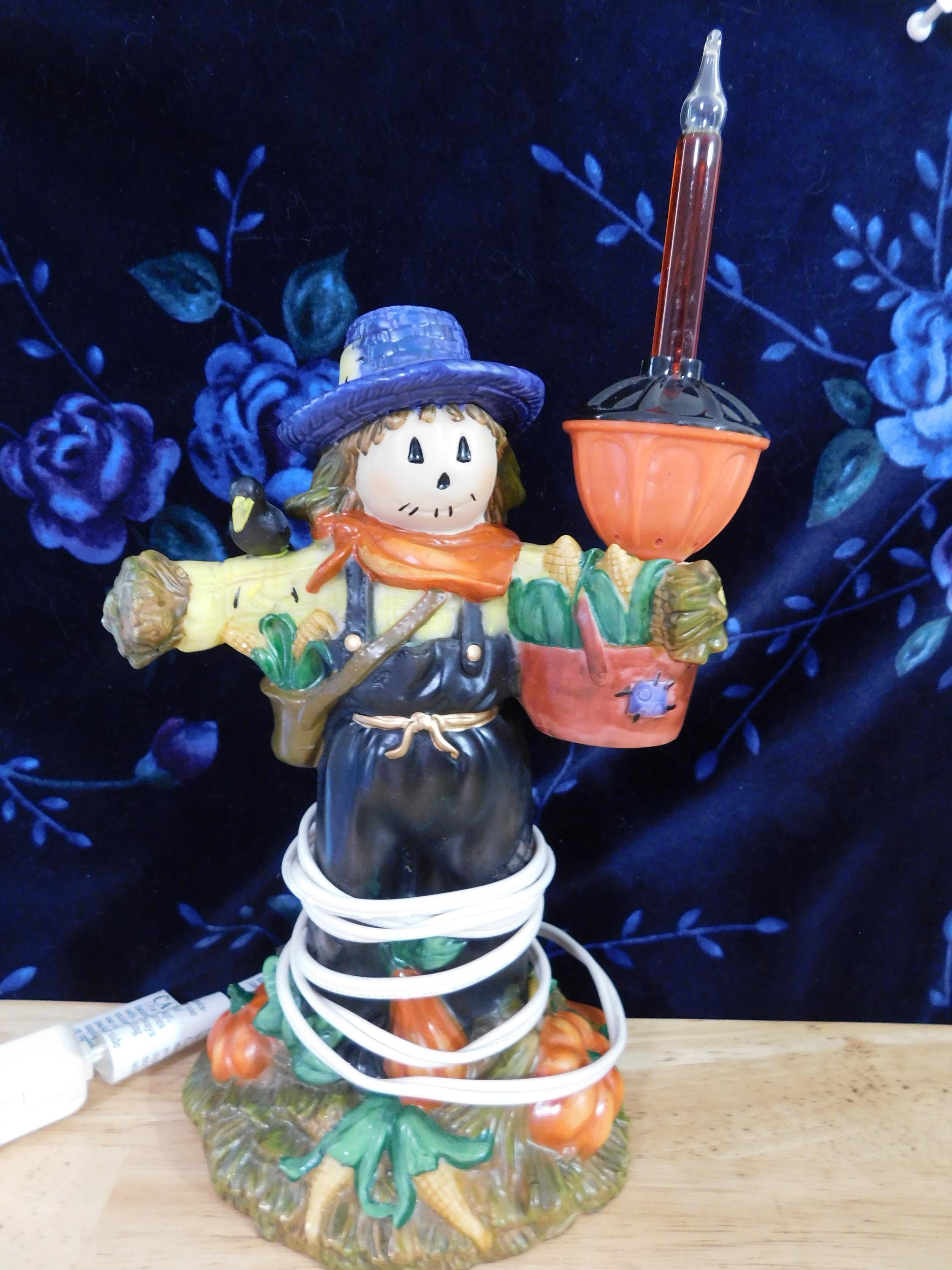 Vintage Scarecrow Bubble Light Lamp Figure, 11