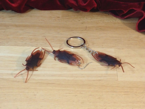 Realistic Cockroach Earrings, Key Chains gross Bug Insect Creepy