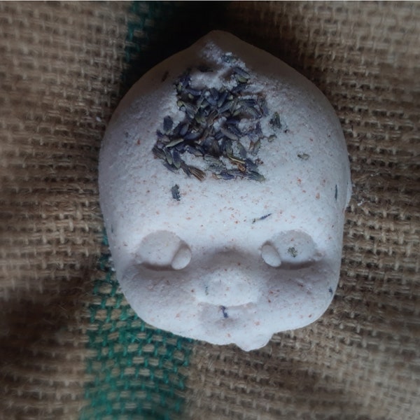 Handmade large Kewpie baby bath bomb, lavender, sweet orange