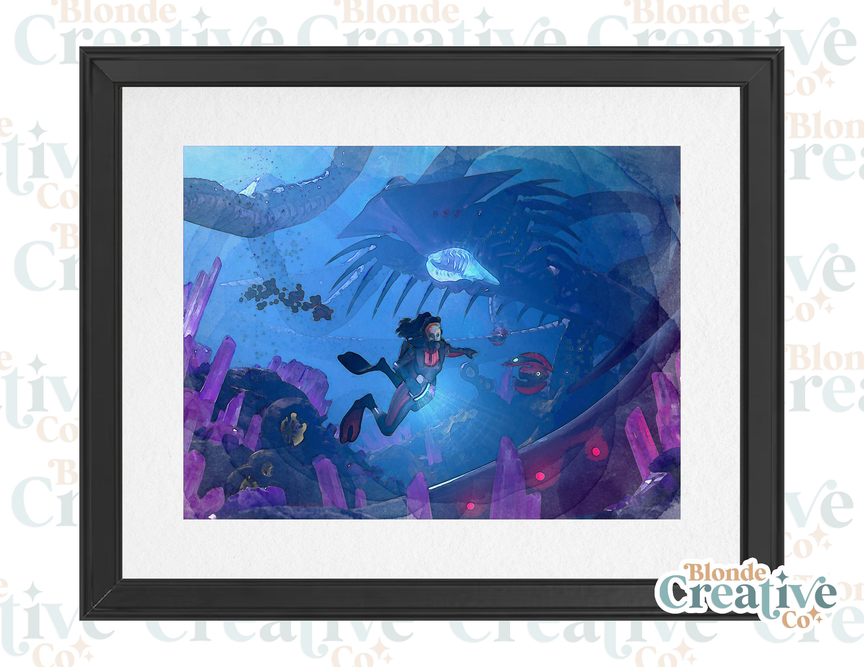 Subnautica | Digital Watercolor Print | Subnautica Poster | Digital Download - Etsy