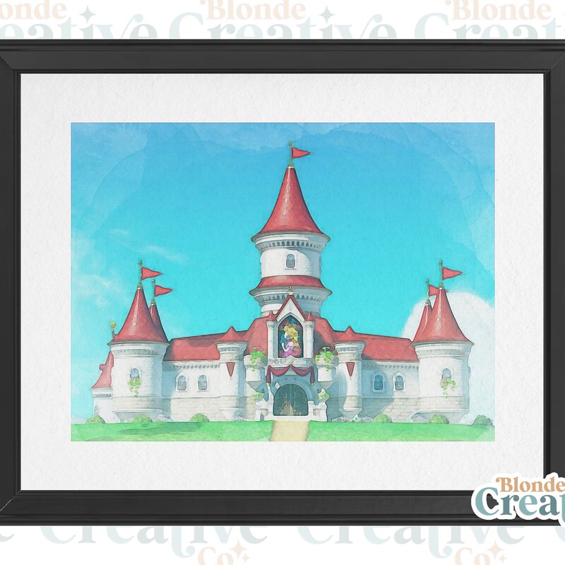 Princess Peach Castle Svg - Etsy