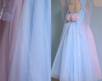 Sleeping Beauty Pink or Blue dress, Pink or Blue Princess Prom dress, Disney, Princess Aurora 50s style dress, Vintage inspired tulle dress