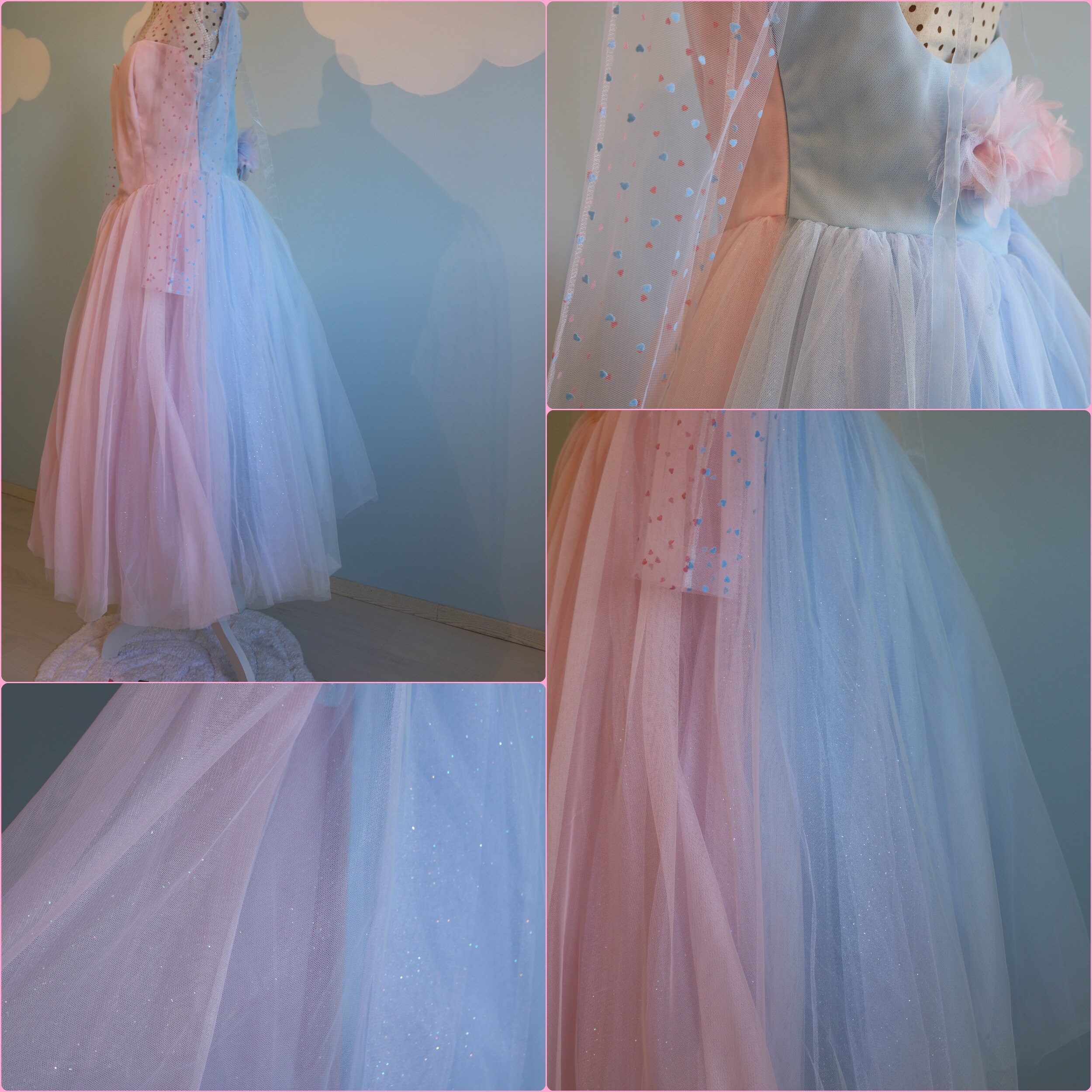 sleeping beauty blue or pink dress Princess Aurora Sleeping Beauty Inspired Tutu Dress Costume Colour Change Blue to Pink Ombre Dress Pageant Ball Gown Birthday Party