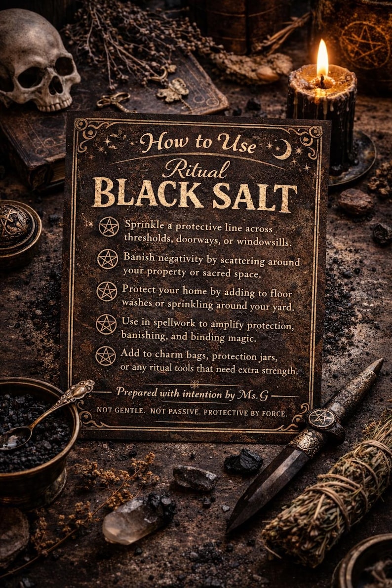 Ms. G’s Ritual Black Salt - Etsy