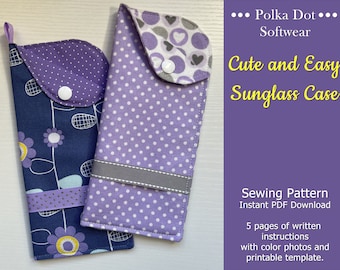 Cute and Easy DIY Sunglass Case PDF Pattern and Tutorial