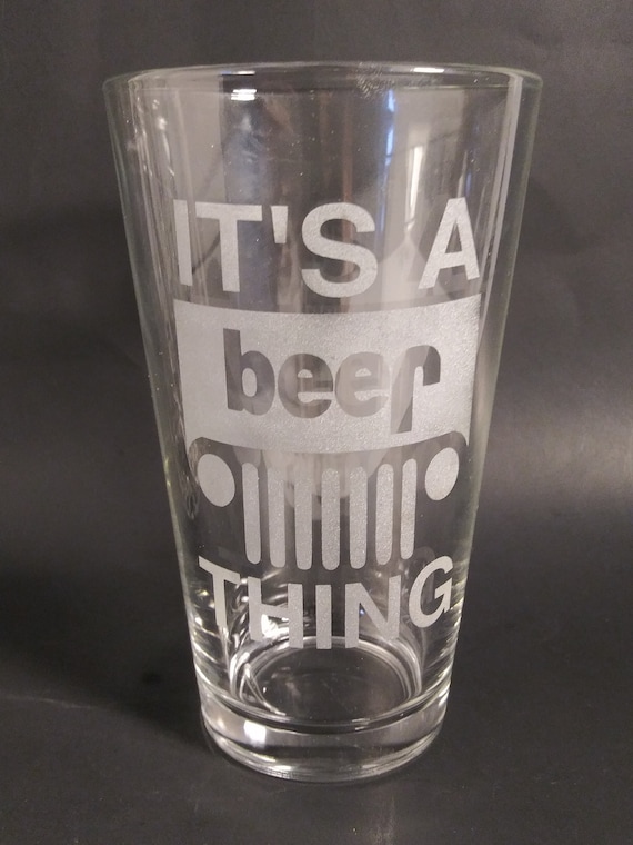 Custom Stein JEEP It's A Beer Thing Glass Beer Mug
