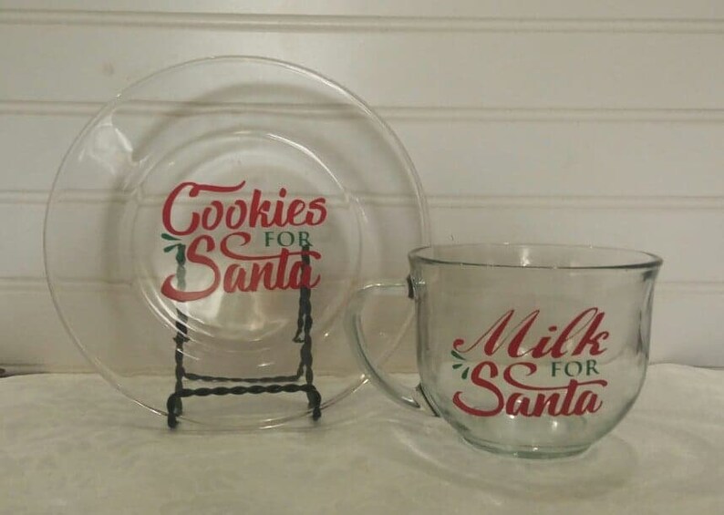 Milk and Cookies for Santa Plate and Cup Set Etsy