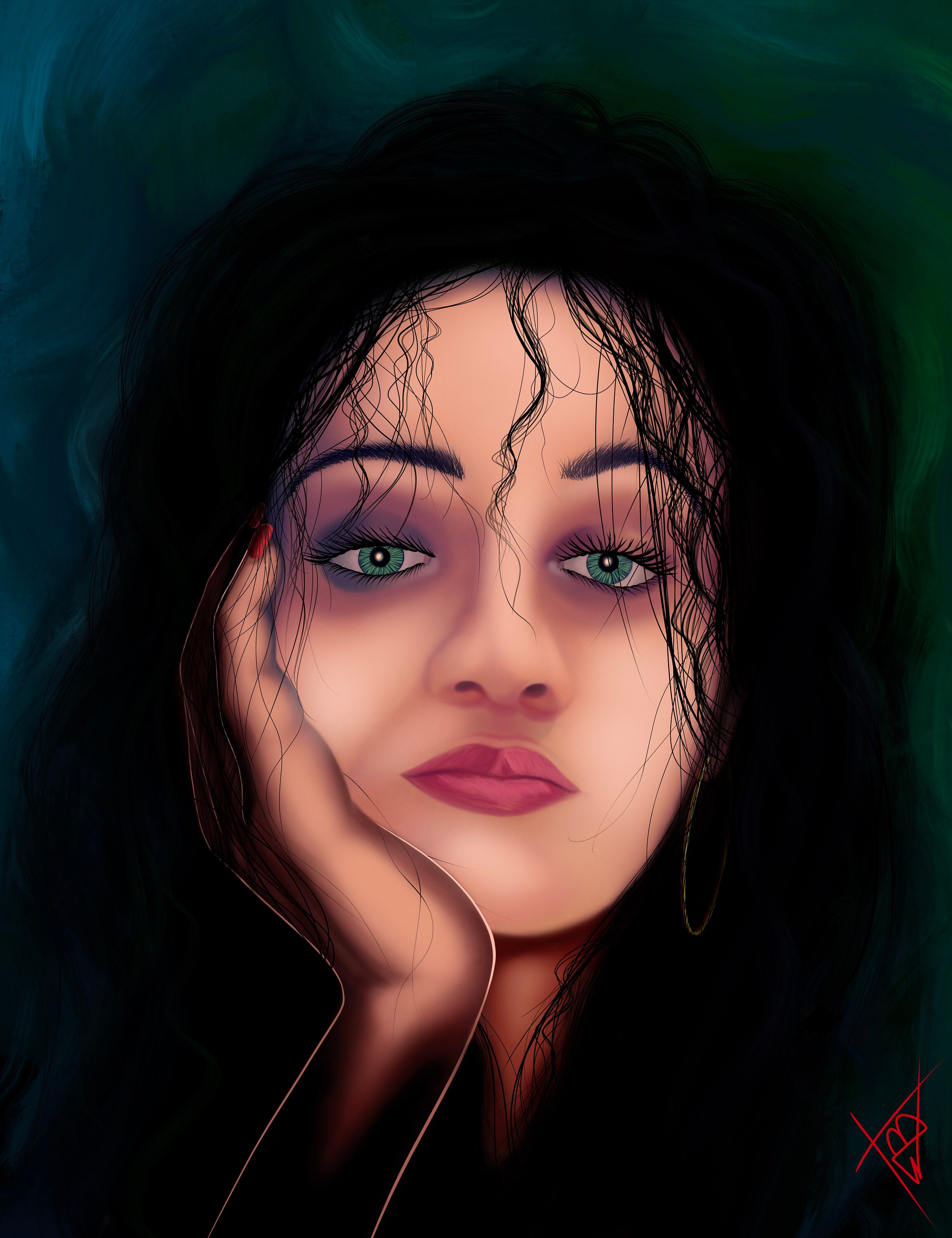 Tableau Rose - Toile sur Châssis Art Déco