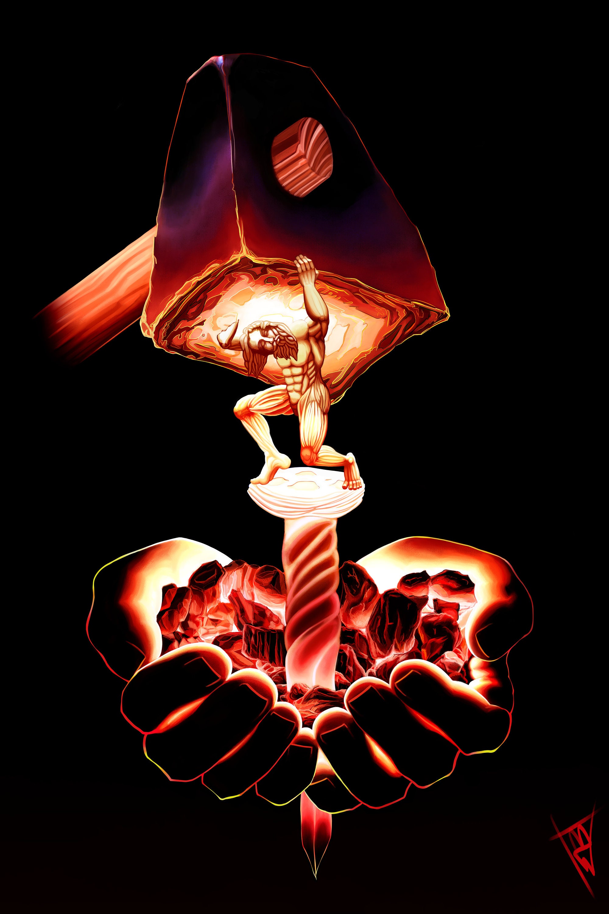 Tableau Atlas Egony - Toile sur Châssis Art Déco