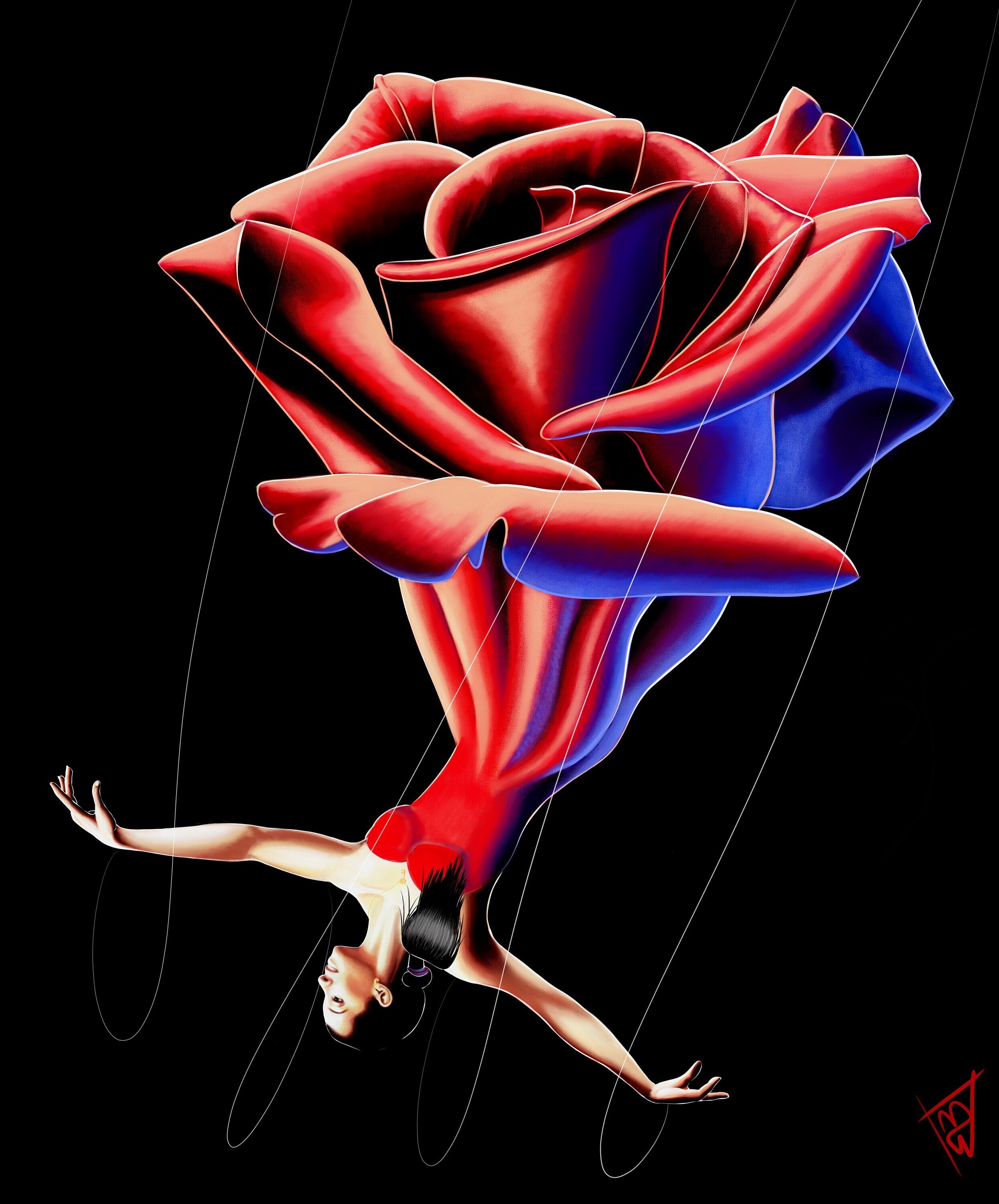 Tableau Fall - Toile sur Châssis Art Déco