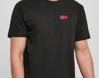 Organic Cotton Norway Flag T-shirt, Norwegian Shirt, Norwegian Flag Shirt, World Cup Shirt, Birthday Gift, Size S - XXL