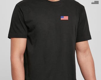 Organic Cotton American Flag T-shirt, USA Flag T-shirt, America Flag T-shirt, Size S - XXL