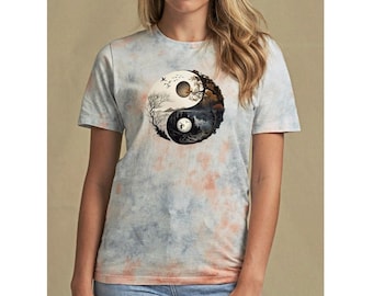 T-shirt Yin Yang Tie Dye, Chemise Unisexe, Taille XS - XXL
