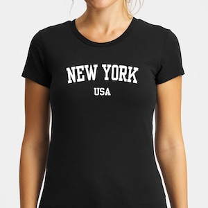 T-Shirt New York aus Bio-Baumwolle, NY-Shirt, USA-Shirt, New York-Geschenk, Größe XS – 3XL