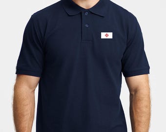 Organic Cotton Florence Flag Polo Shirt, Firenze Flag Polo Shirt, Italy Polo Shirt, Size S - 5XL