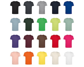 T-shirts unis en coton biologique vierge pour hommes, taille XS à 5XL