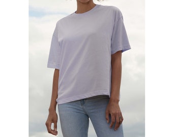 Blank Organic Cotton Womens Oversized T-shirts, Boxy Shirt, Oversize Shirt, Size XS - XL