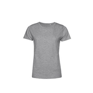 T-shirts unis en coton biologique vierge pour femmes, taille XS à 3XL Heather Gray