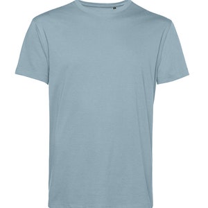 Blanko-T-Shirts für Herren aus Bio-Baumwolle, Größe XS 5XL Blue Fog