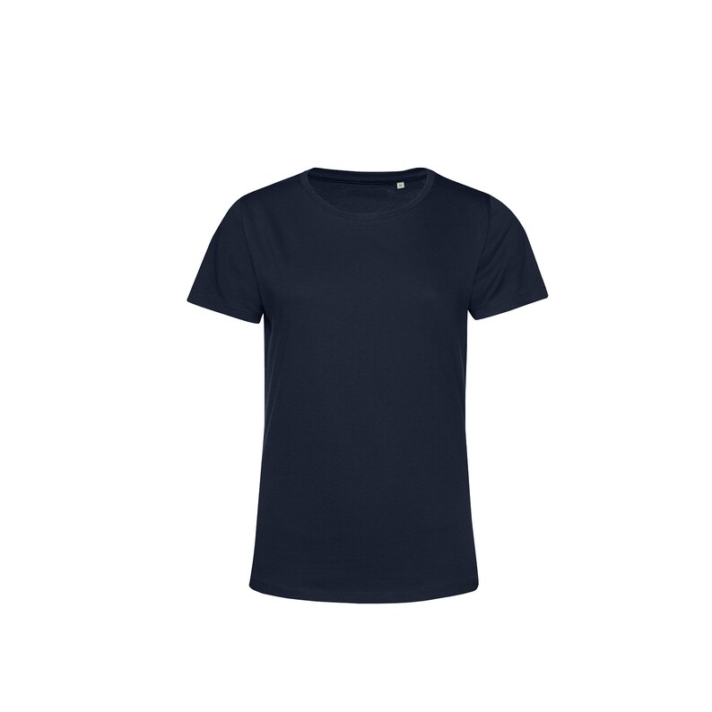 T-shirts unis en coton biologique vierge pour femmes, taille XS à 3XL Navy