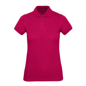 Blanko-Poloshirts für Damen aus Bio-Baumwolle, Größe XSXXL Sorbet