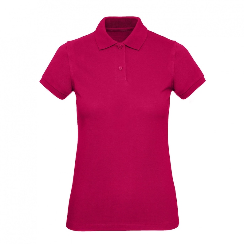 Polos lisos para mujer de algodón orgánico en blanco, talla XS XXL Sorbet