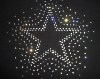 Star Rhinestone T-shirt, Star Shirt, Size XS - 8XL