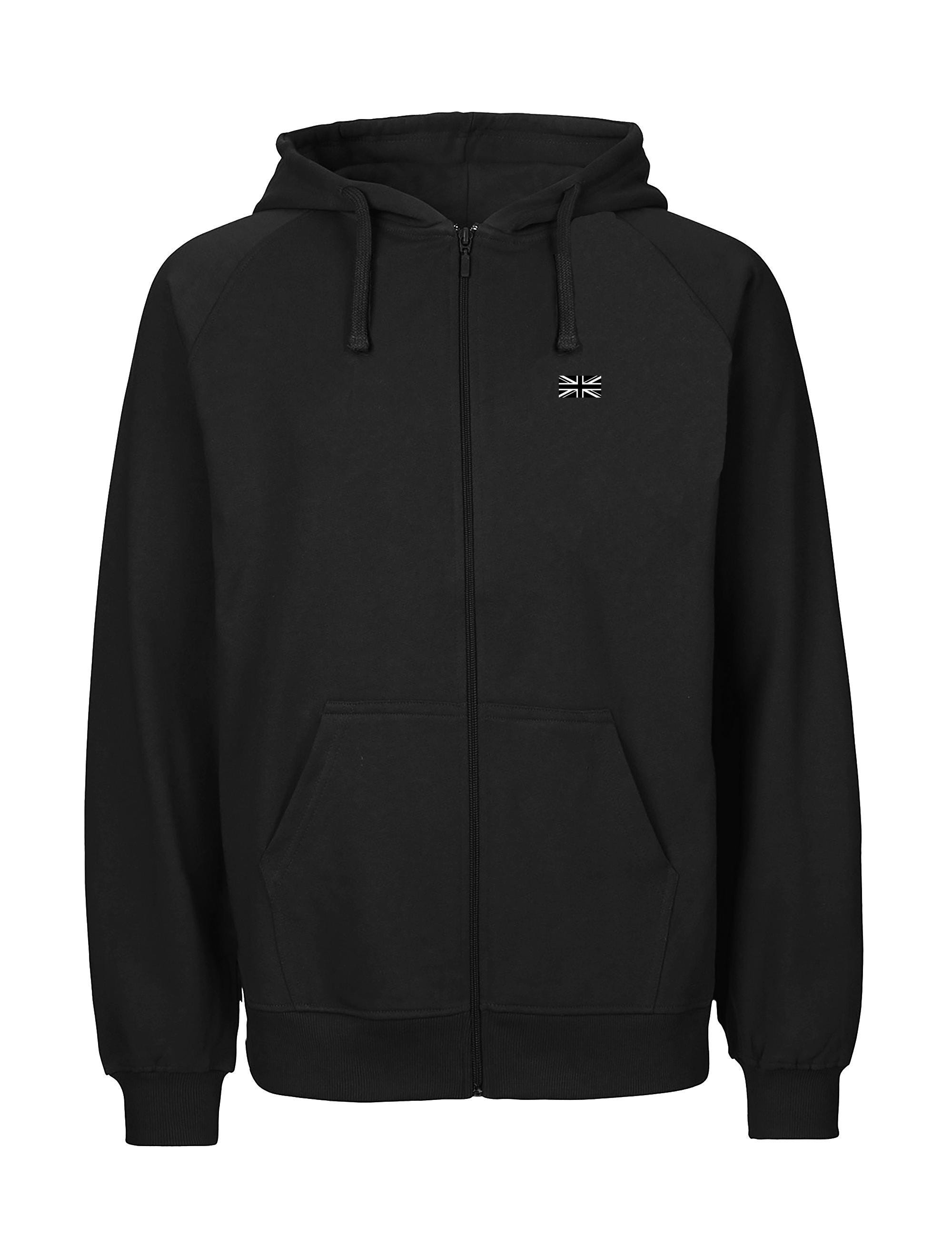 Organic Cotton Union Jack Flag Zipped Hoodie, British Flag Hoodie