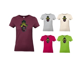 T-shirt Evil Eye Hamsa Sequin, Chemise Evil Eye, Cadeau d’anniversaire, Taille XS - 3XL