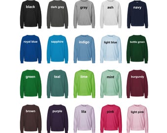 Blank Organic Cotton Sweatshirts, Size XS - 3XL