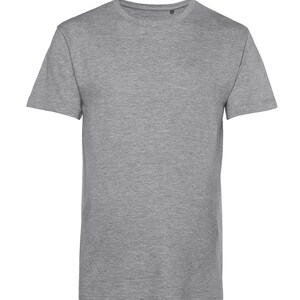 T-shirts unis en coton biologique vierge pour hommes, taille XS à 5XL Heather Gray