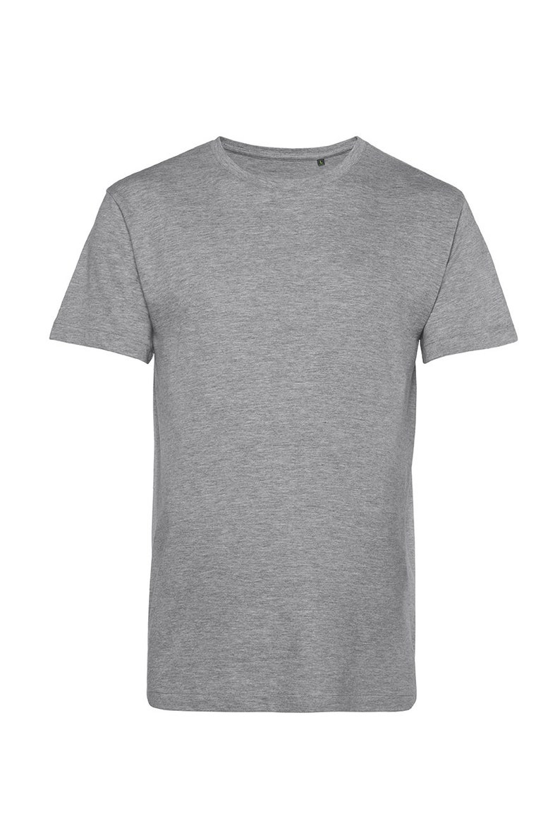T-shirts unis en coton biologique vierge pour hommes, taille XS à 5XL Heather Gray