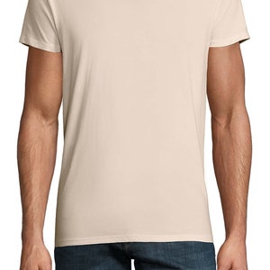 T-shirts unis en coton biologique vierge pour hommes, taille XS à 5XL image 4