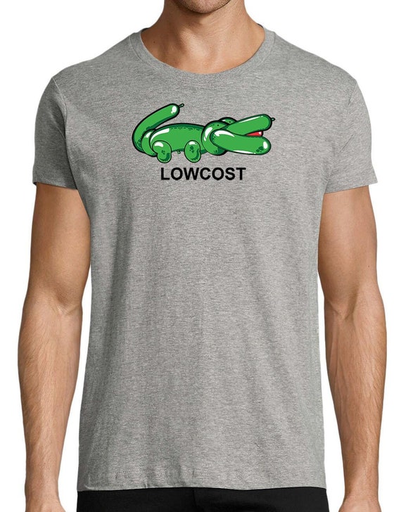 Organic Cotton Lowcost Parody T-shirt, Crocodile Shirt, Size XS - 5XL