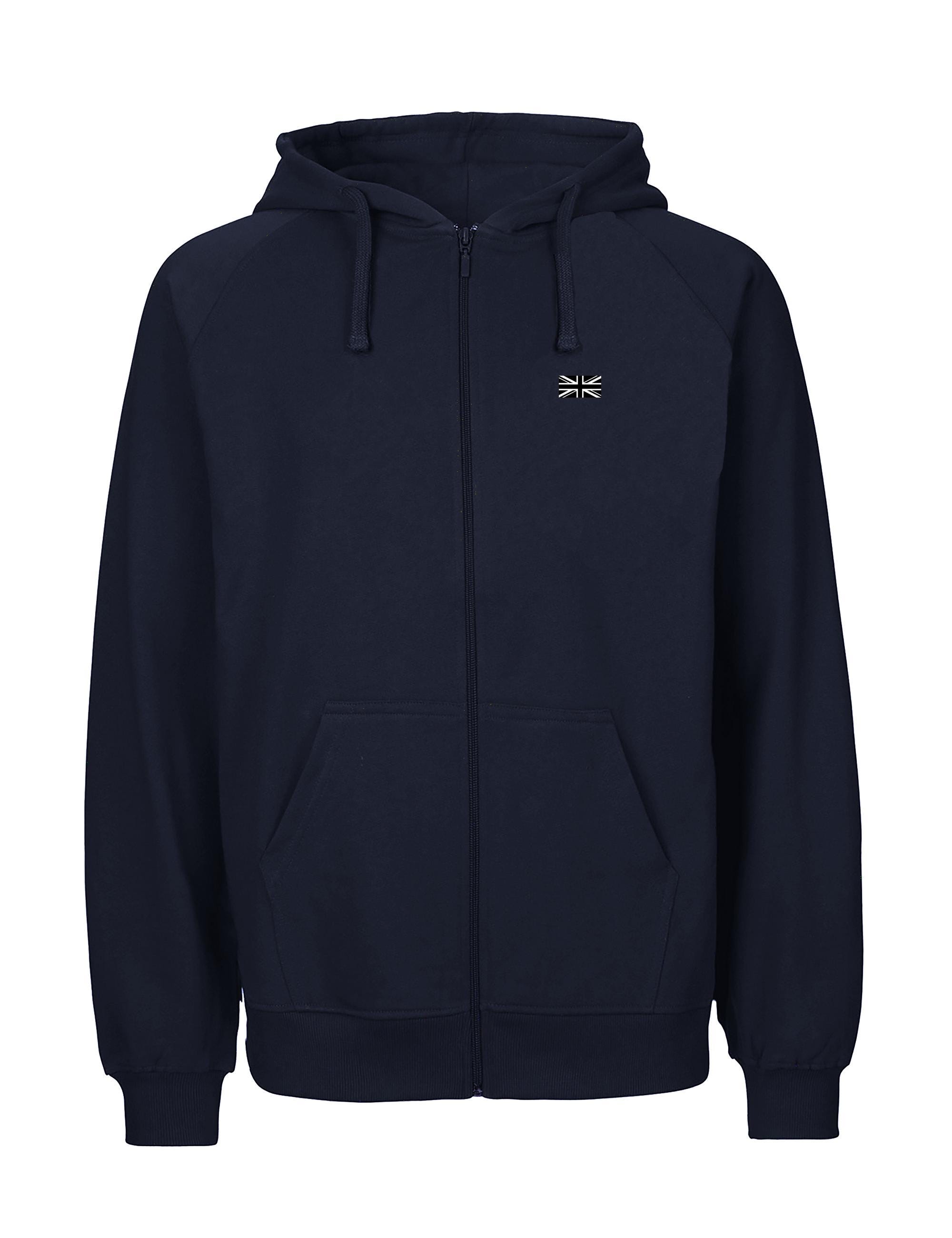 Organic Cotton Union Jack Flag Zipped Hoodie, British Flag Hoodie