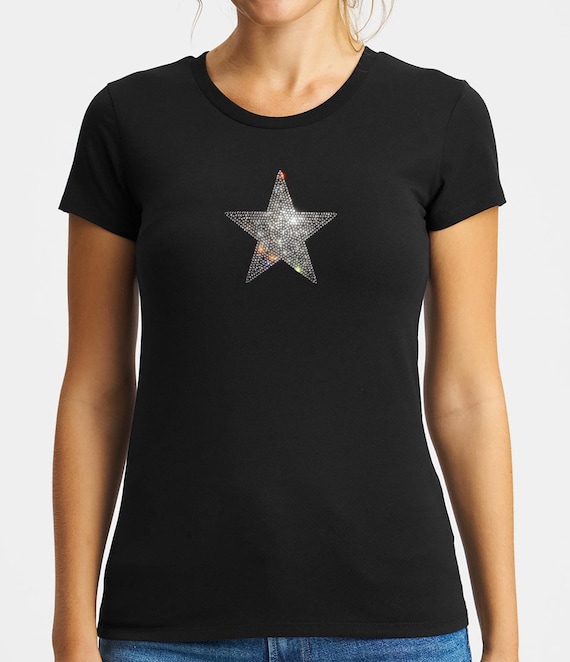 Star Rhinestone T-shirt, Star Shirt, Size XS - 8XL - Etsy
