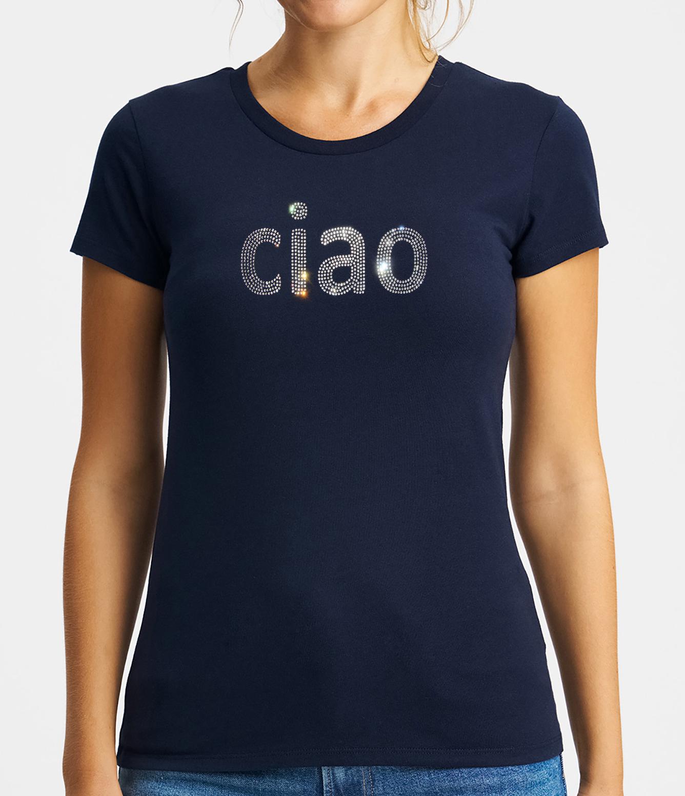 チャオイタリー　イタリア Ciao Italian Rhinestone T-shirt, Size XS - 8XL - Etsy