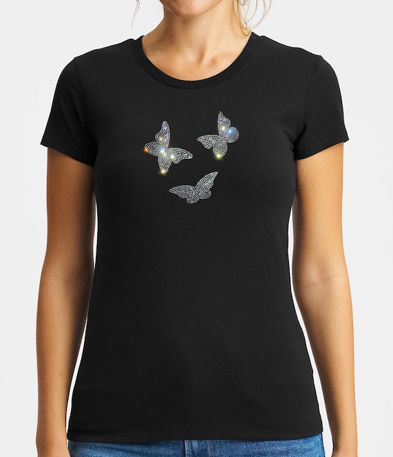 T-shirt Noir Avec Strass LE TEMPS DES CERISES - Taille XS - Occasion Excellent état