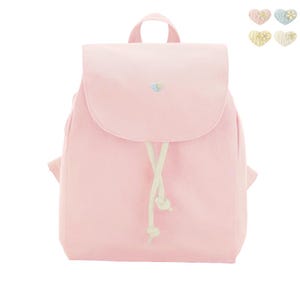 Mini sac à dos en coton bio avec cœur et fleurs, cadeau d'anniversaire, petit sac à dos, sac à dos d'école