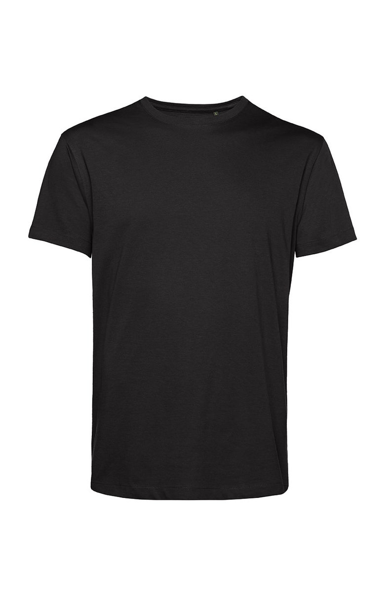 T-shirts unis en coton biologique vierge pour hommes, taille XS à 5XL Noir
