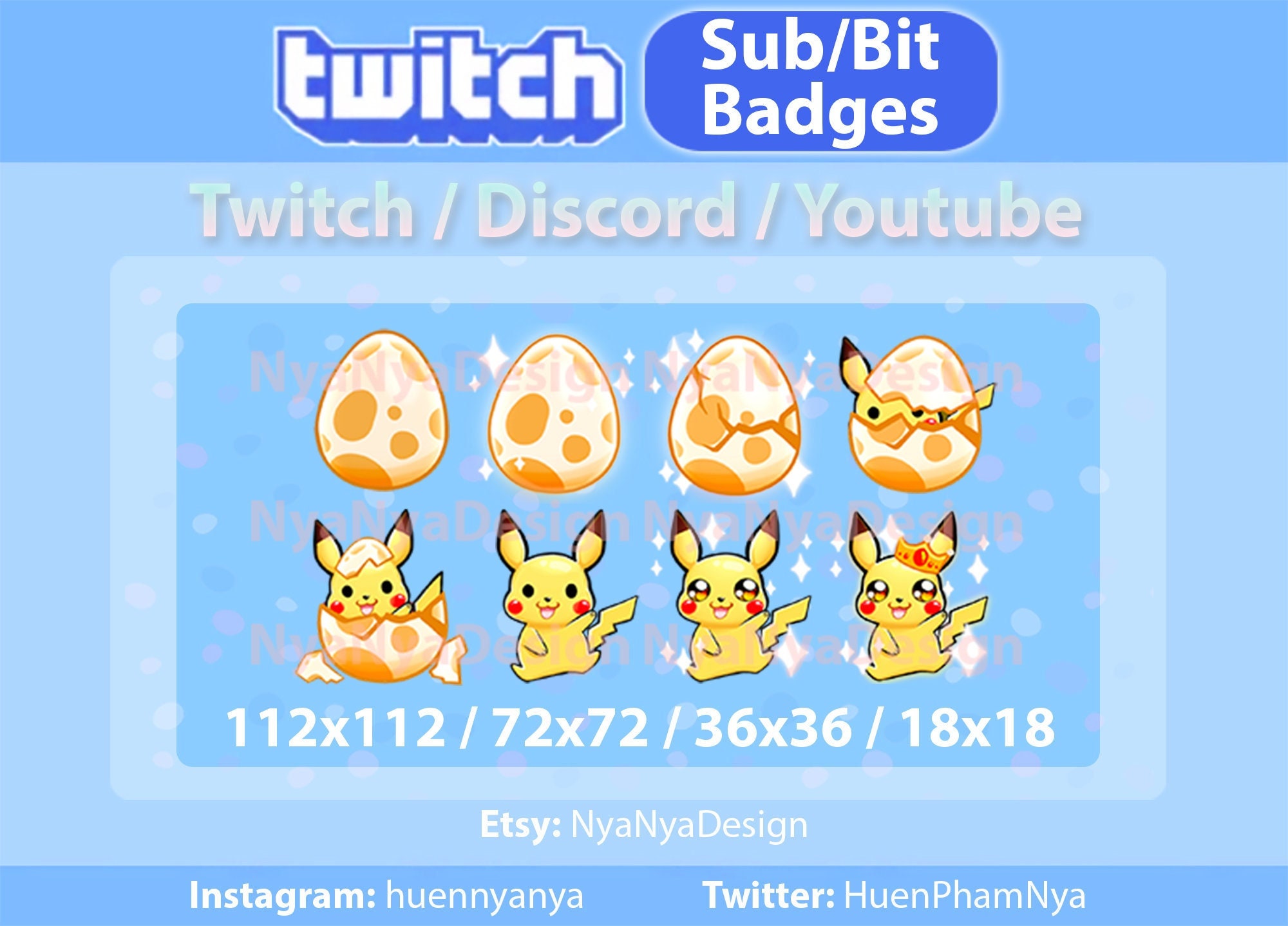 Poki Sub Badges Pokemonfaces Twitch Sub Badges Twitch 