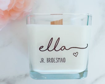 Junior Bridesmaid Candle | Personalized Bridesmaid Gifts | Wedding Candles | Bridesmaid Gift Boxes